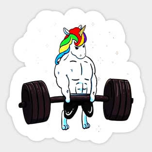 Unicorn Weightlifter Sticker